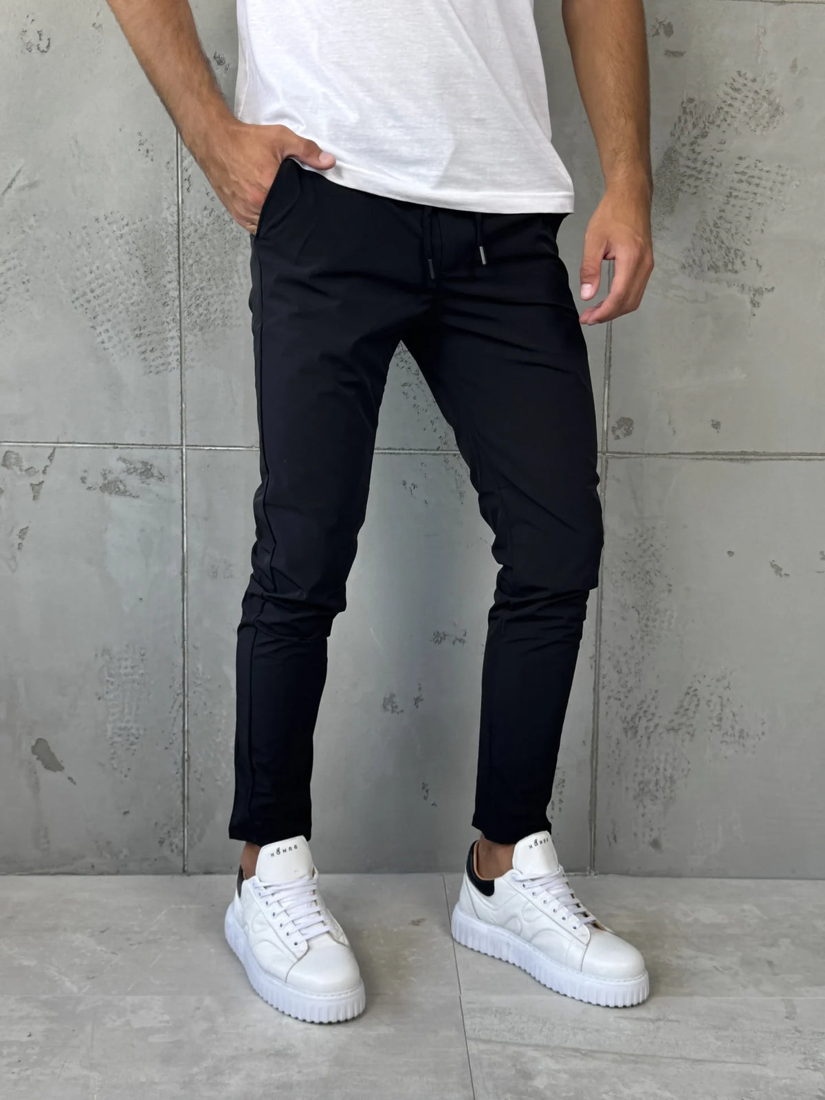 Muške Šuškave Pantalone Crna