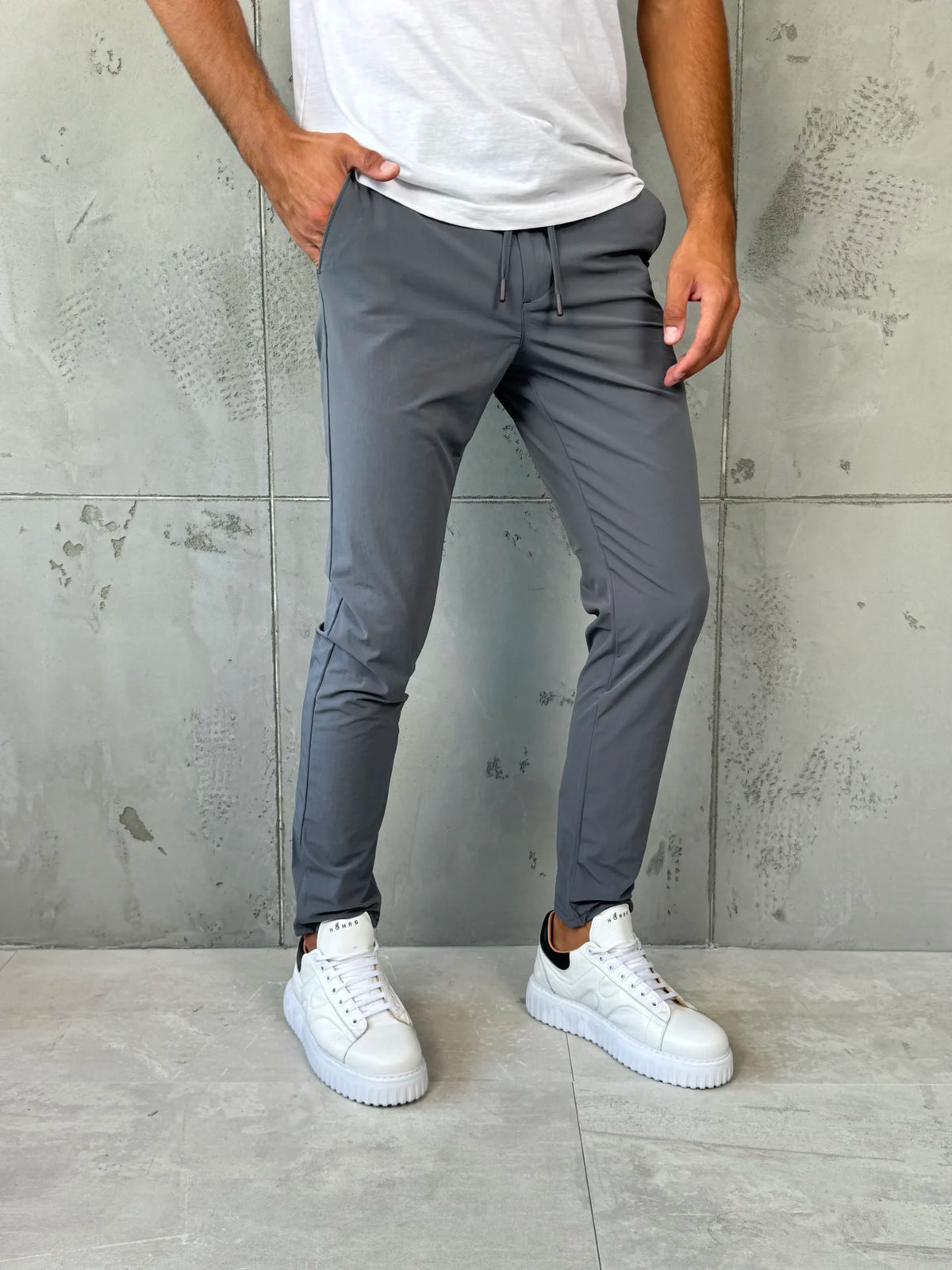 Muške Šuškave Pantalone Tamnosiva