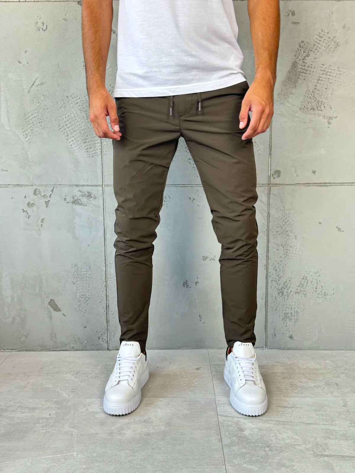 Muške Šuškave Pantalone Maslinasta