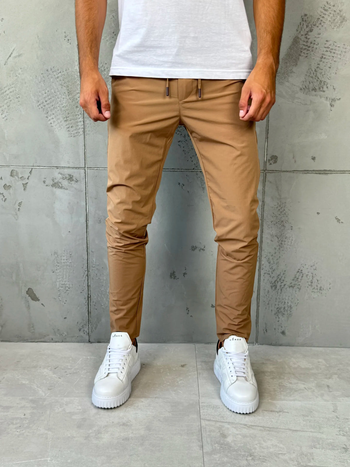 Muške Šuškave Pantalone Braon