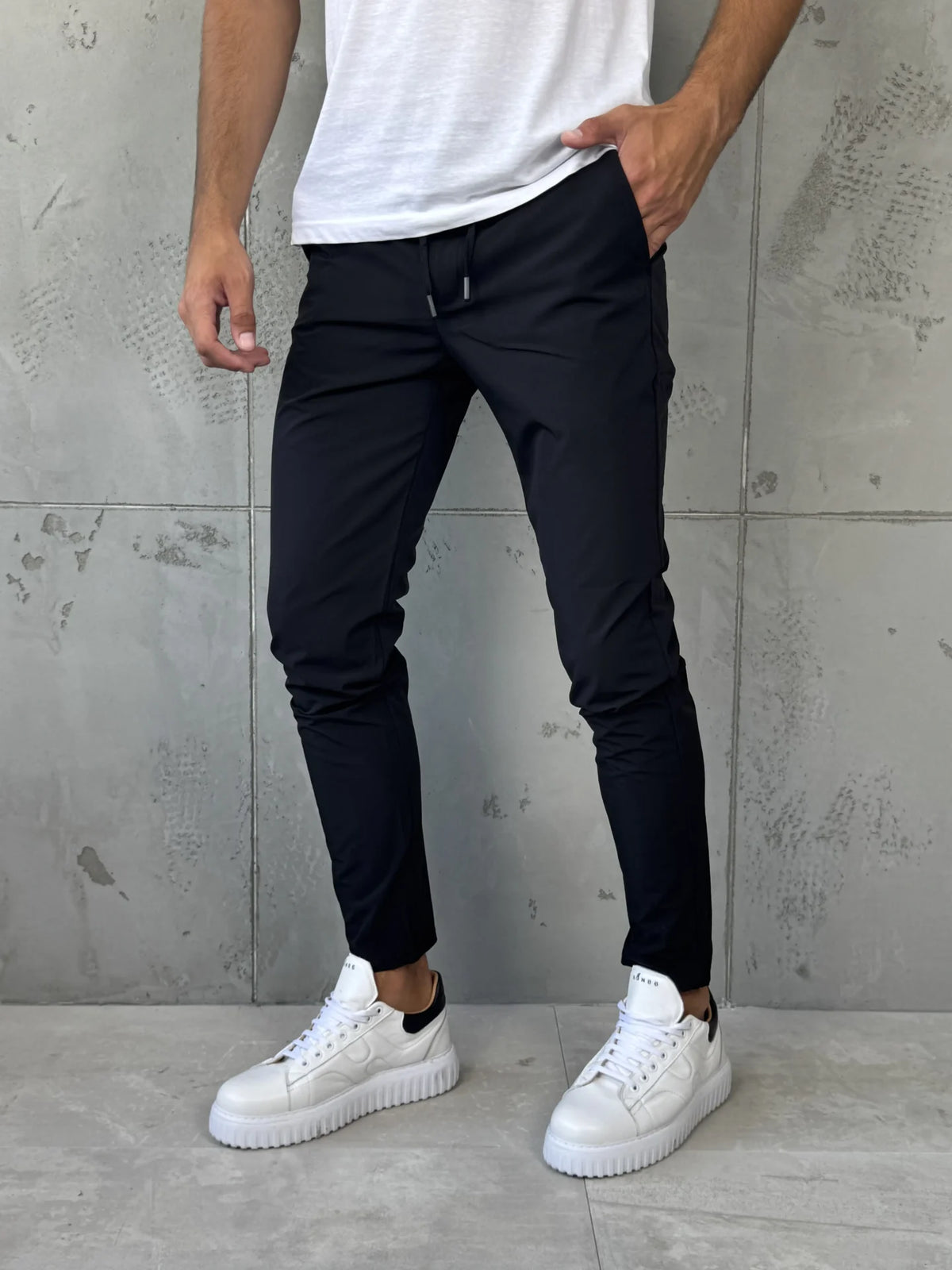 Muške Šuškave Pantalone Crna