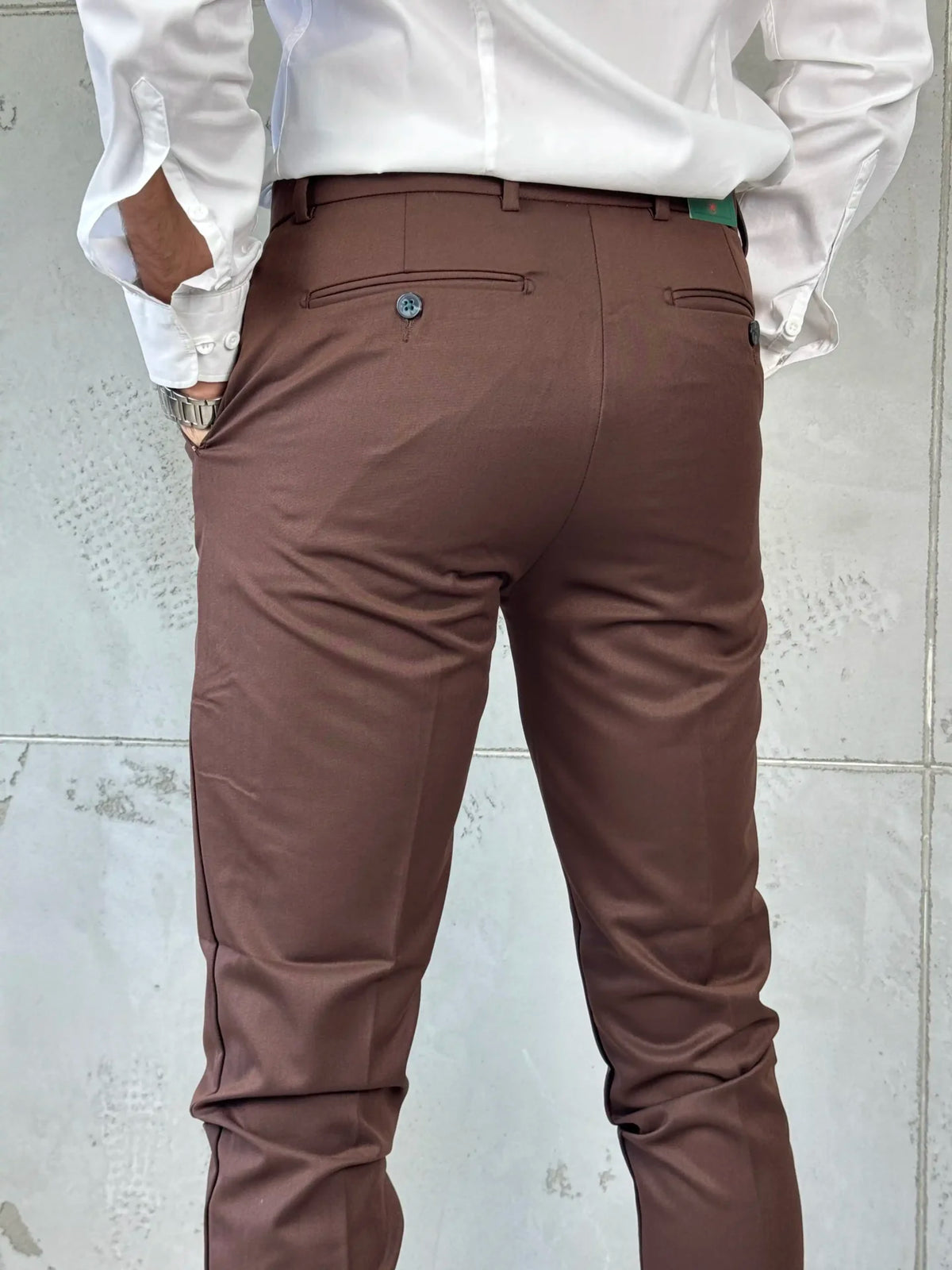 Muške elegantne pantalone Verdi Braon