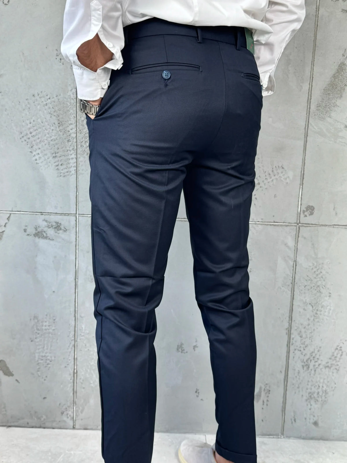Muške elegantne pantalone Verdi Teget