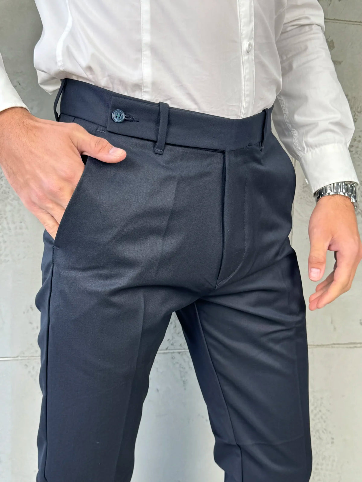 Muške elegantne pantalone Verdi Teget