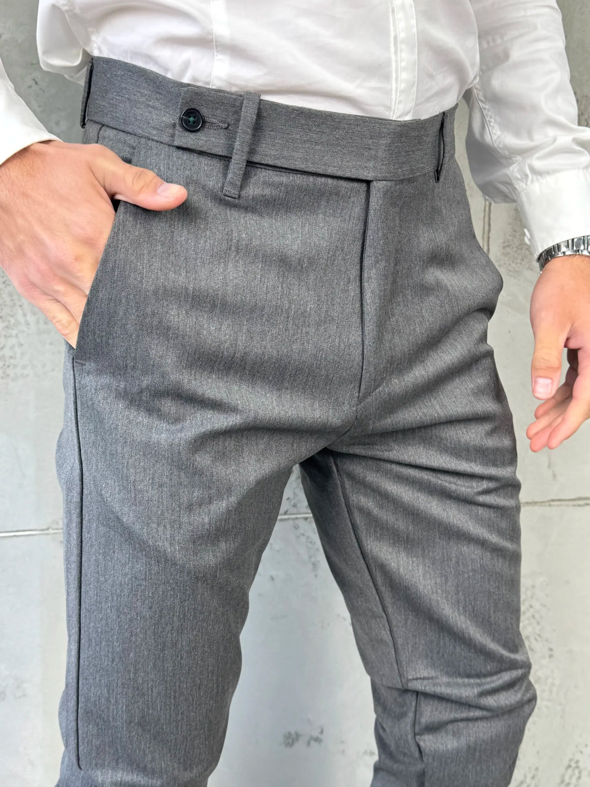 Muške elegantne pantalone Verdi Siva