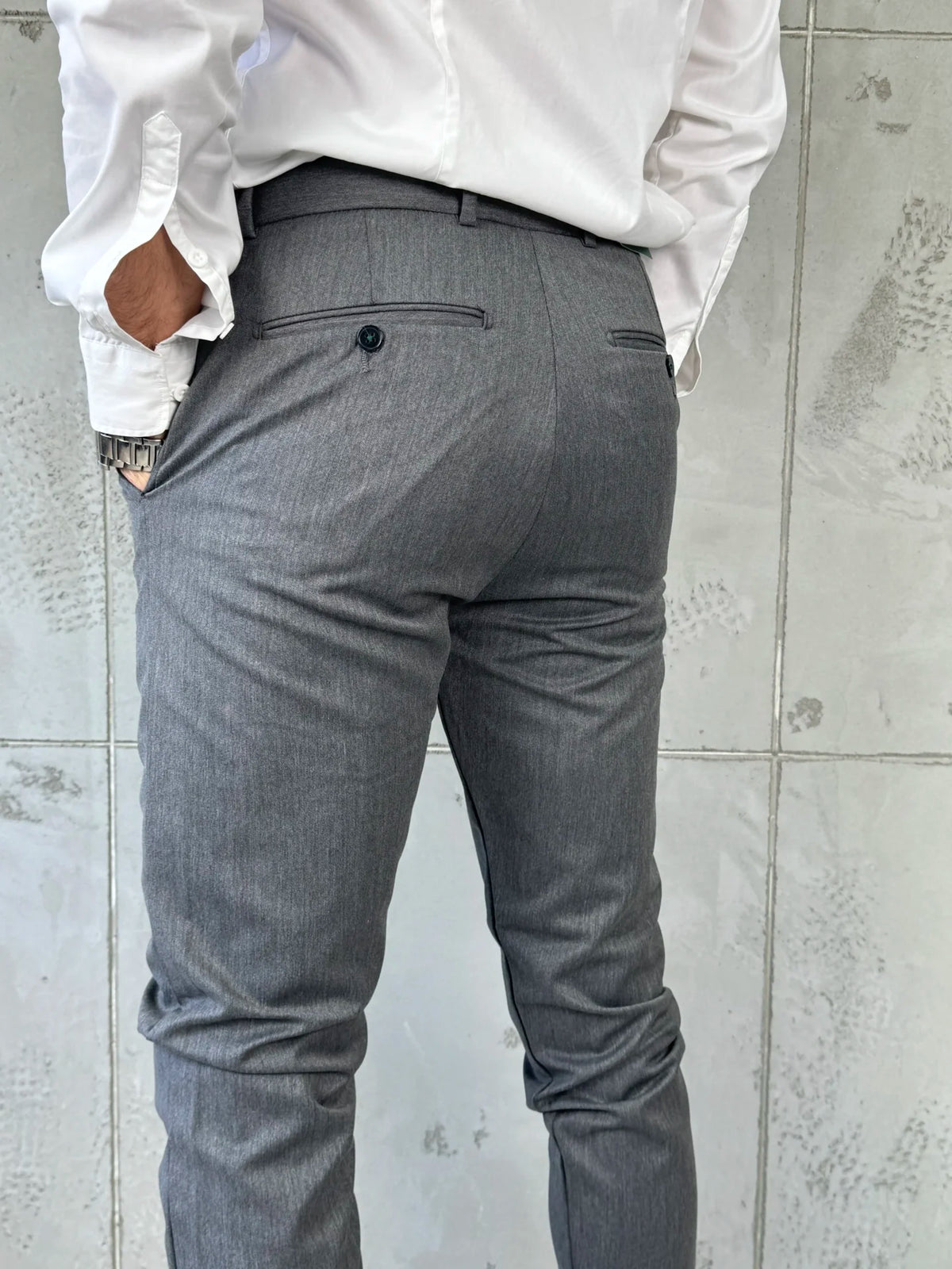 Muške elegantne pantalone Verdi Siva
