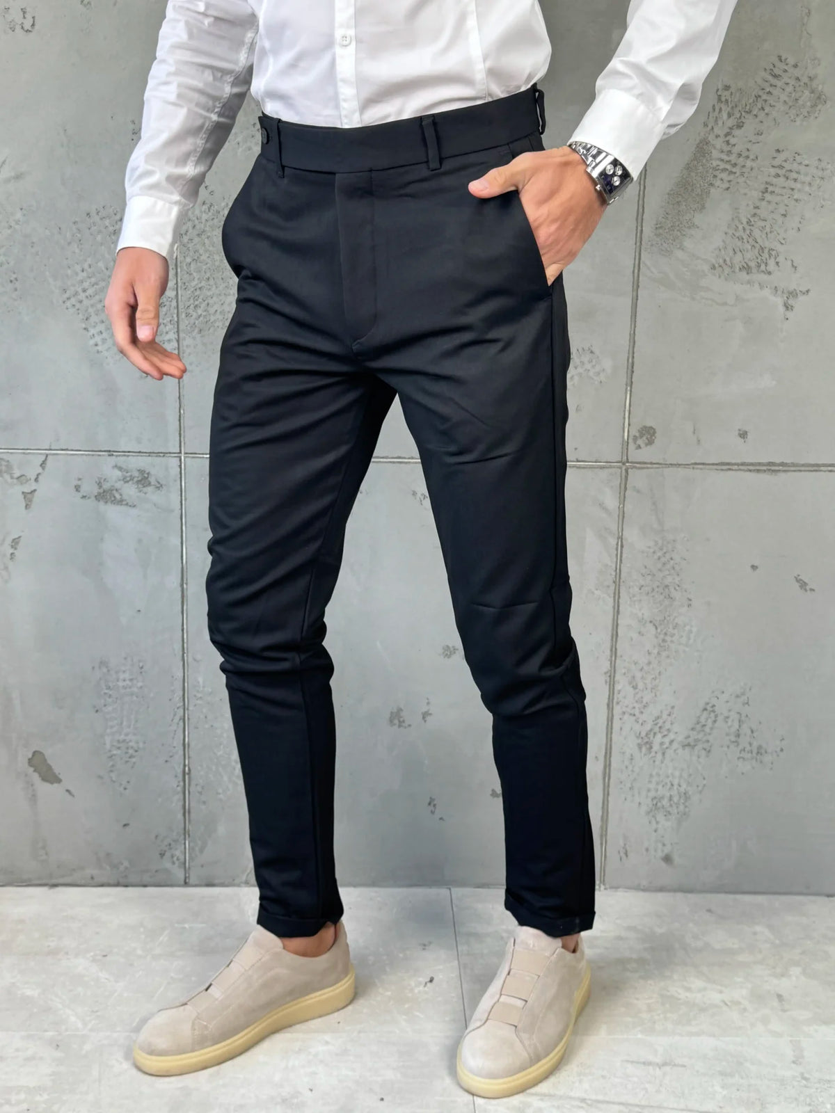 Muške elegantne pantalone Verdi Crna