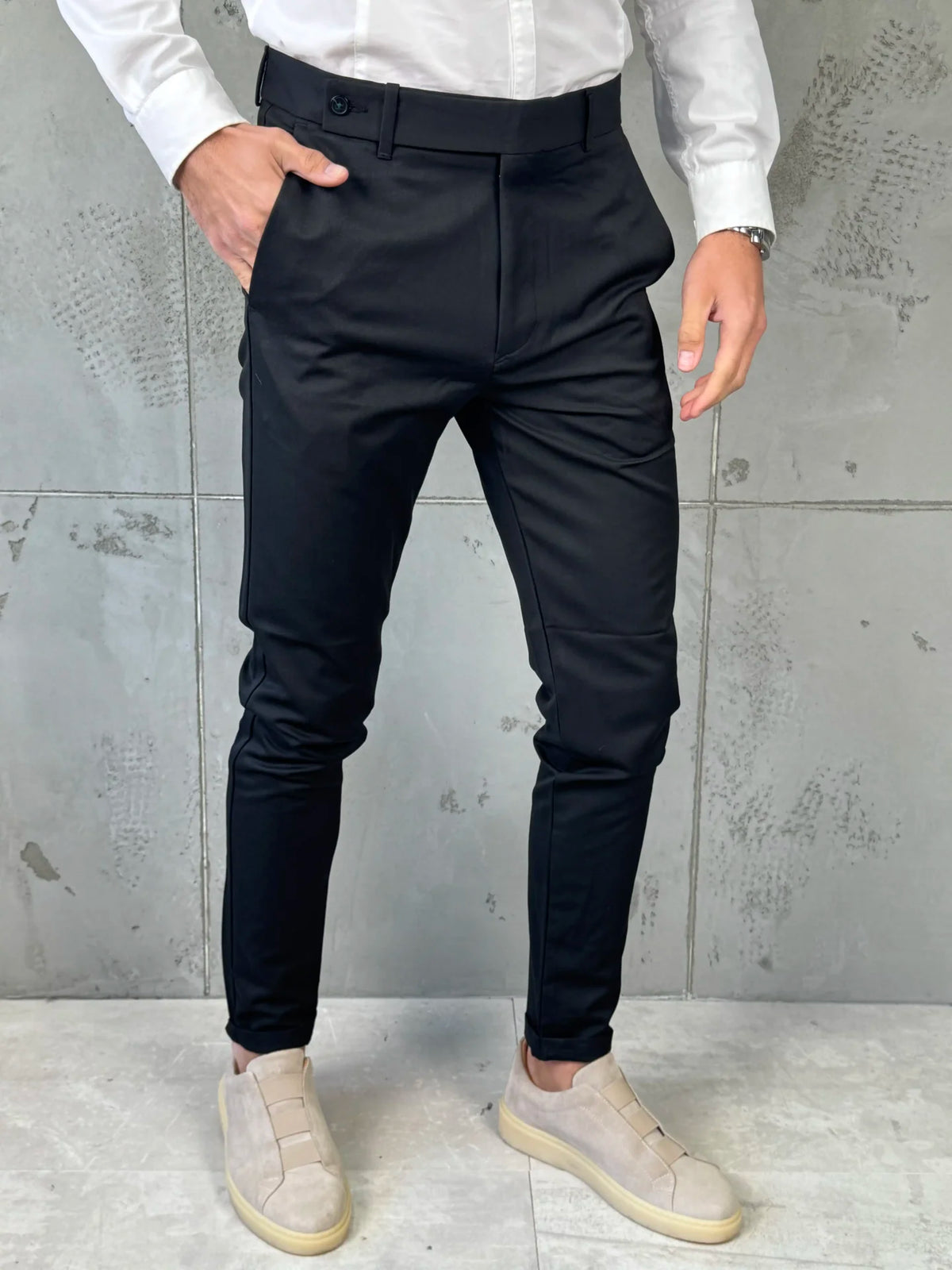 Muške elegantne pantalone Verdi Crna