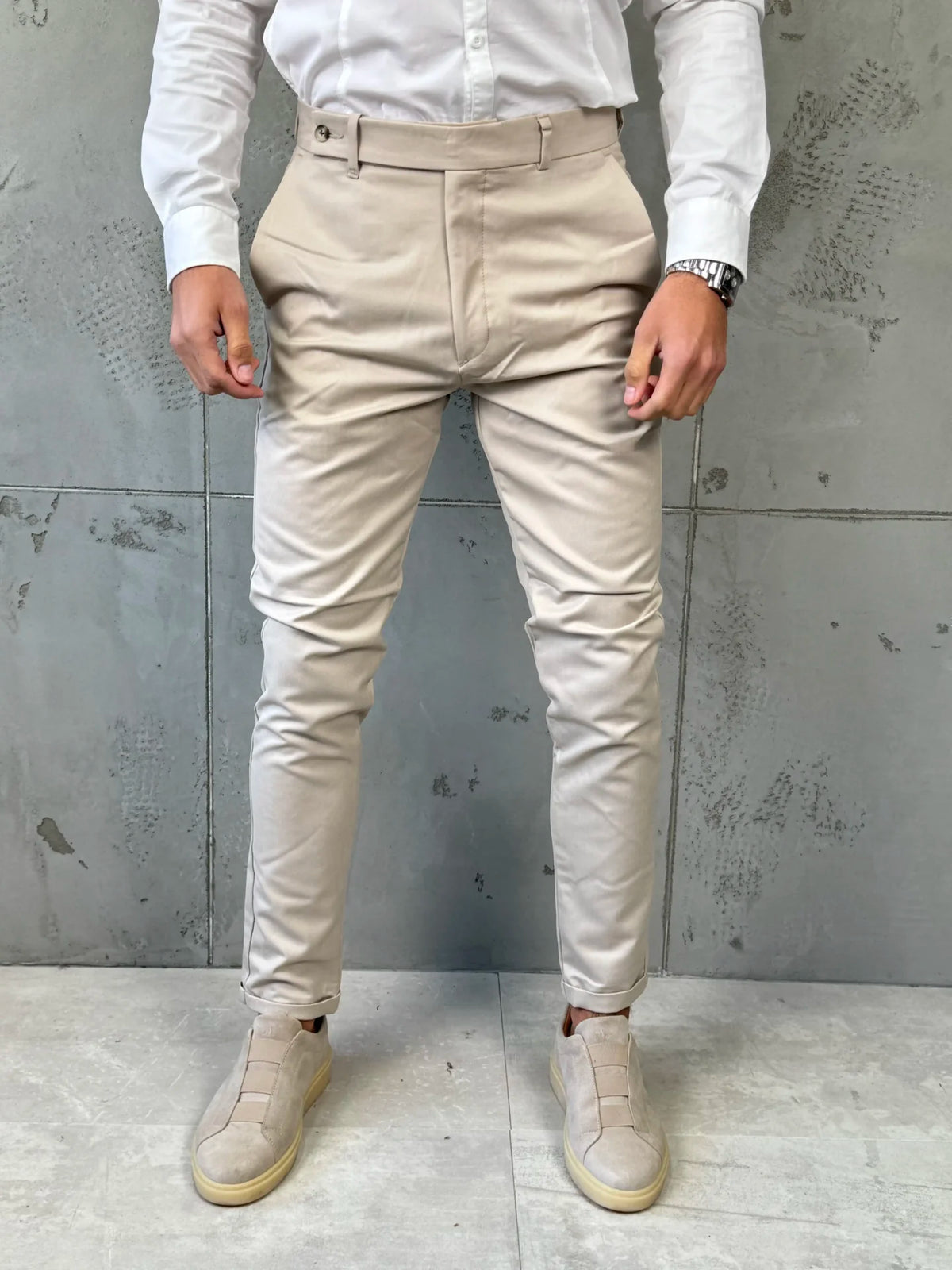 Muške elegantne pantalone Verdi Bež