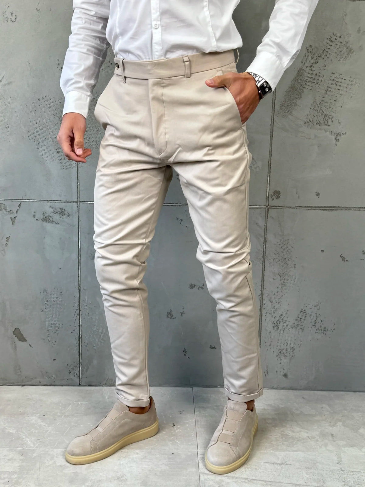 Muške elegantne pantalone Verdi Bež