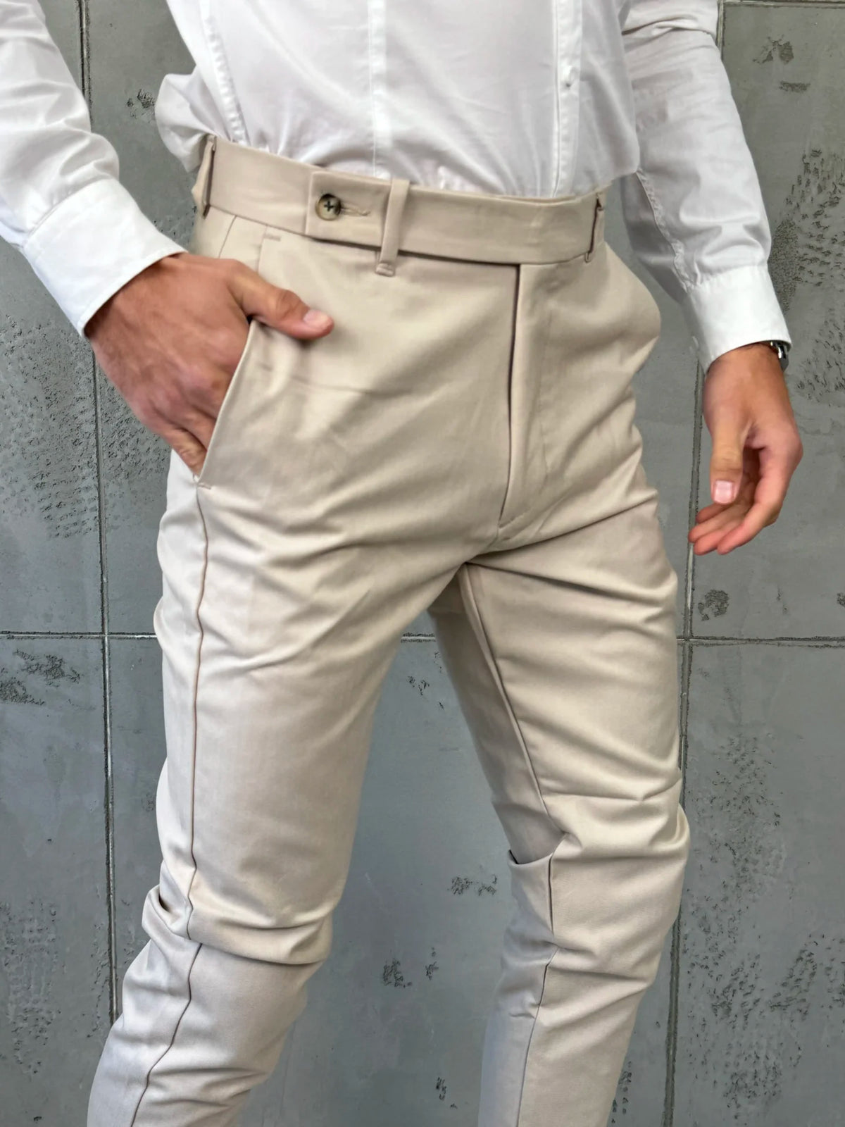 Muške elegantne pantalone Verdi Bež
