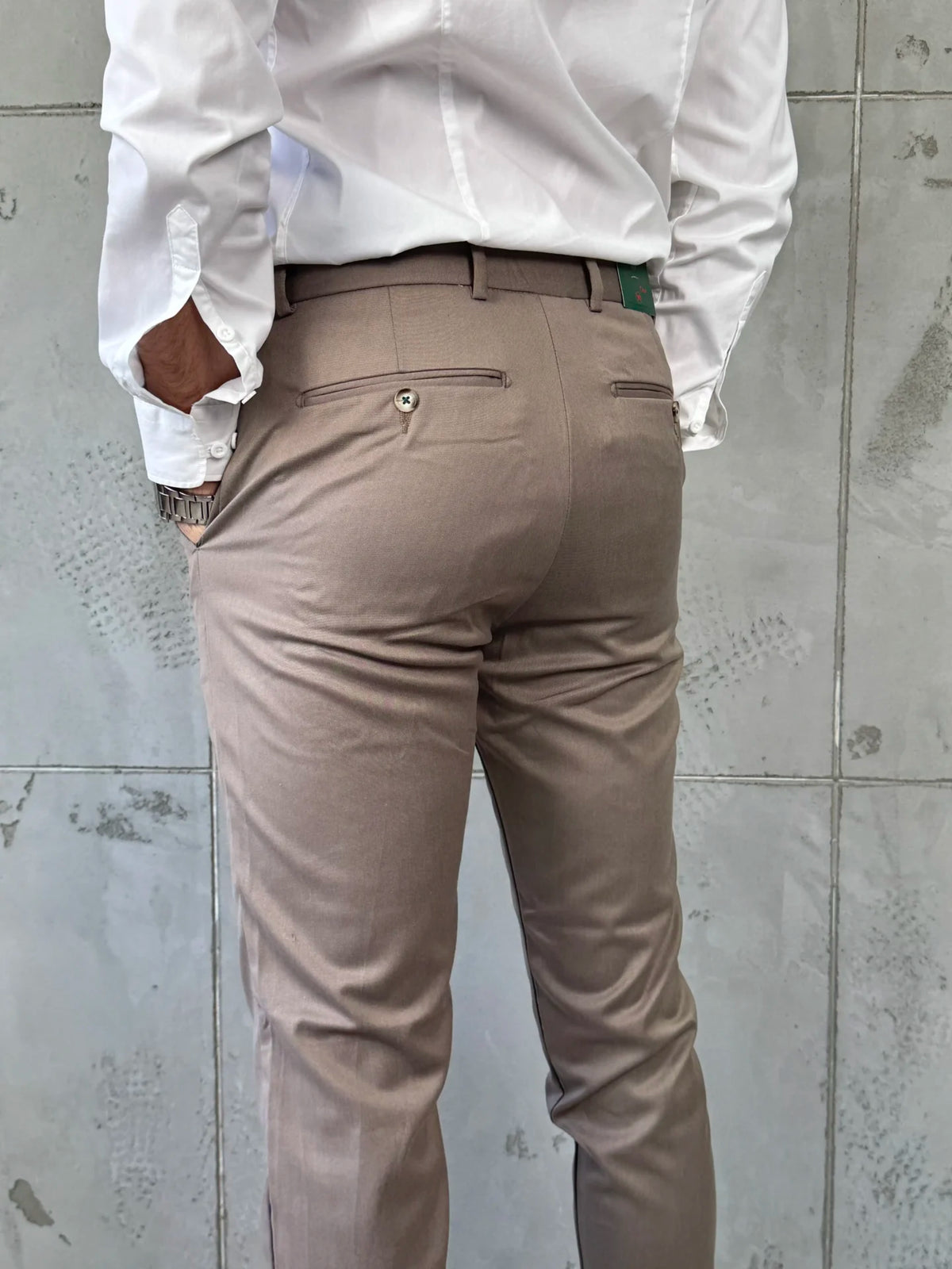 Muške elegantne pantalone Verdi Krem