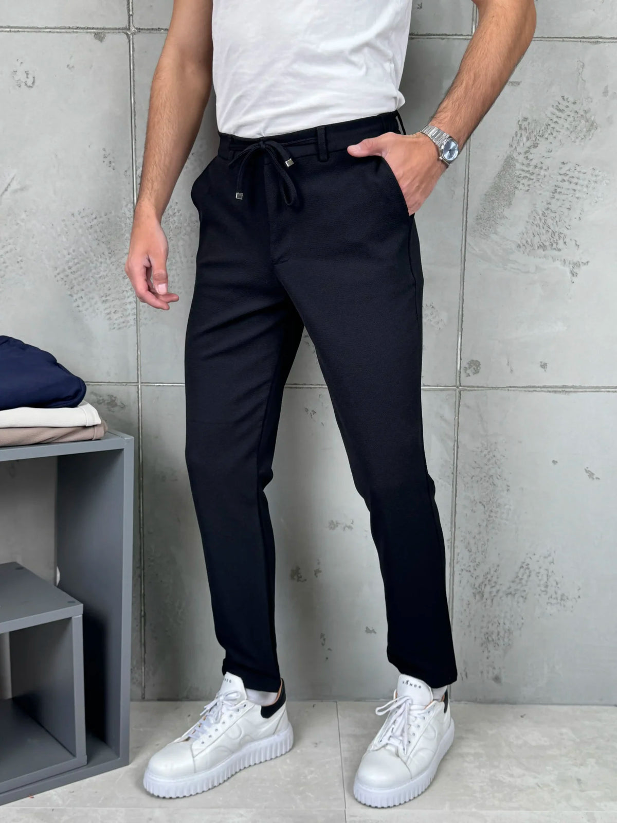 Muške pantalone učkur - Crna