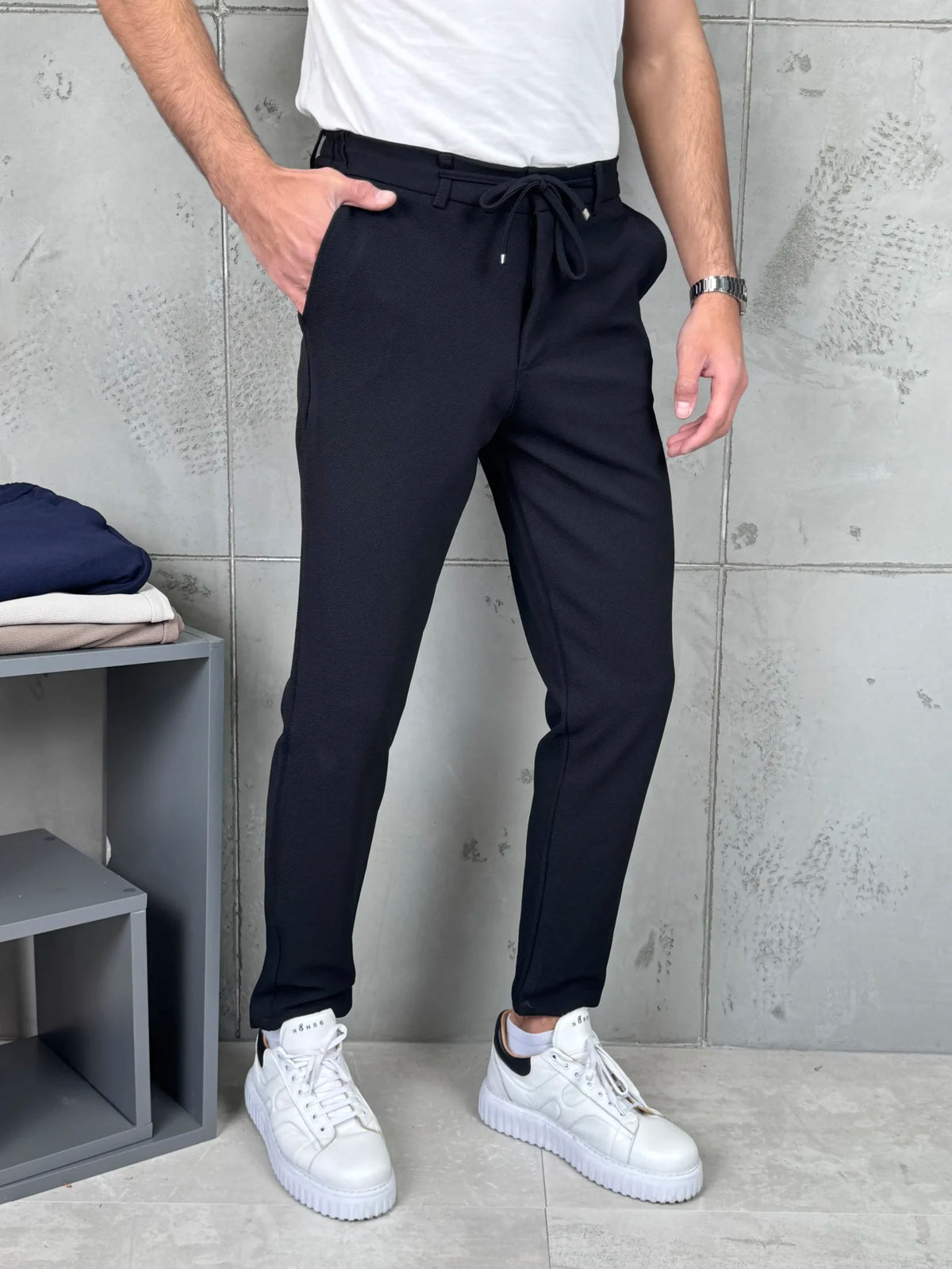 Muške pantalone učkur - Crna
