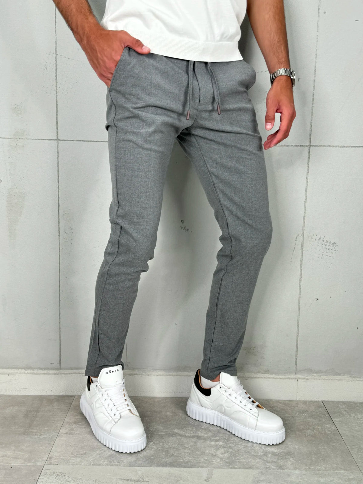 Muške Pantalone Svetlosiva VR 304