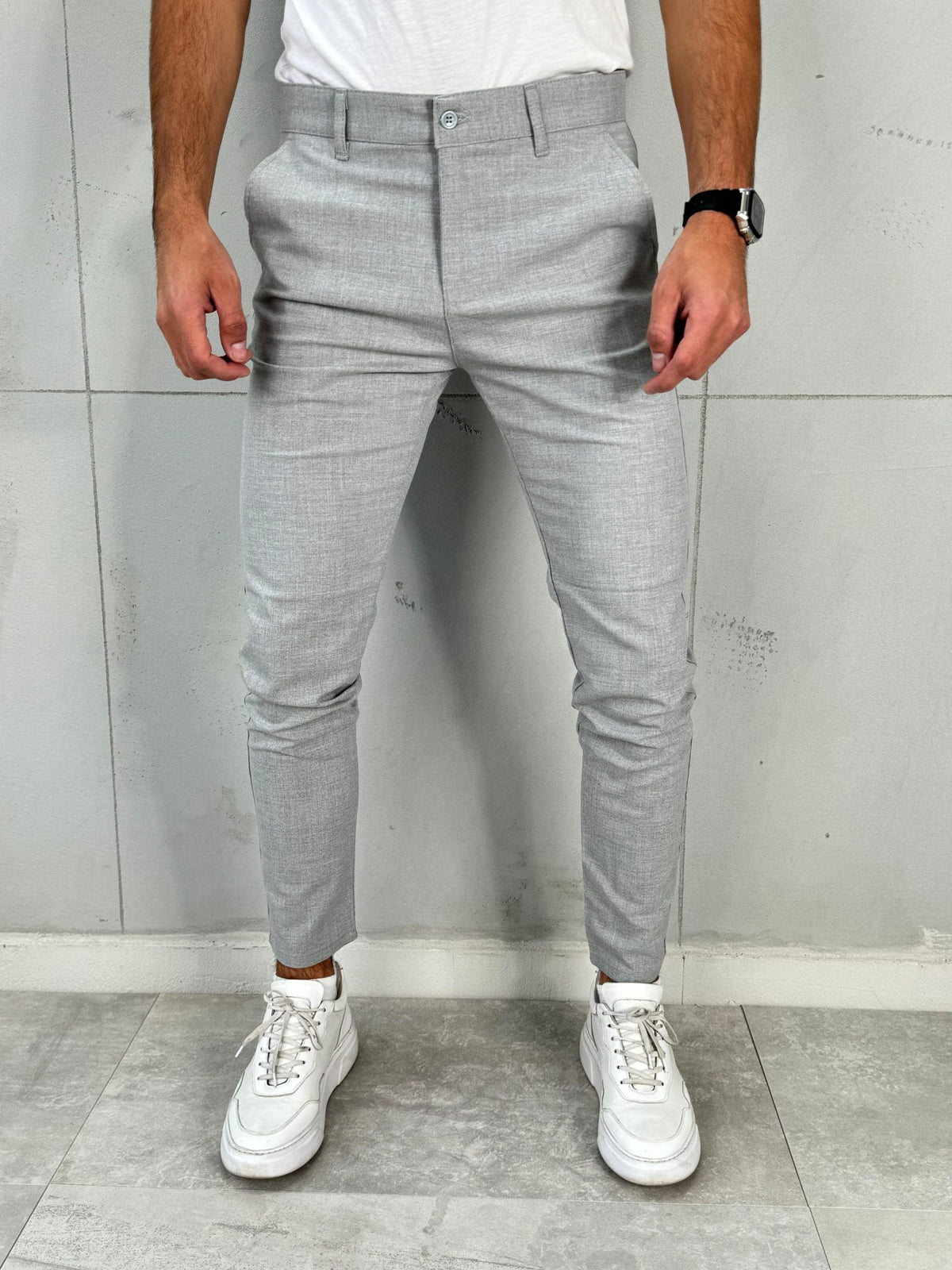 Elegantne pantalone VR 301 Siva