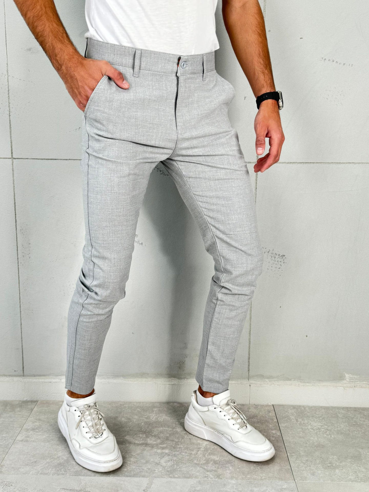 Elegantne pantalone VR 301 Siva