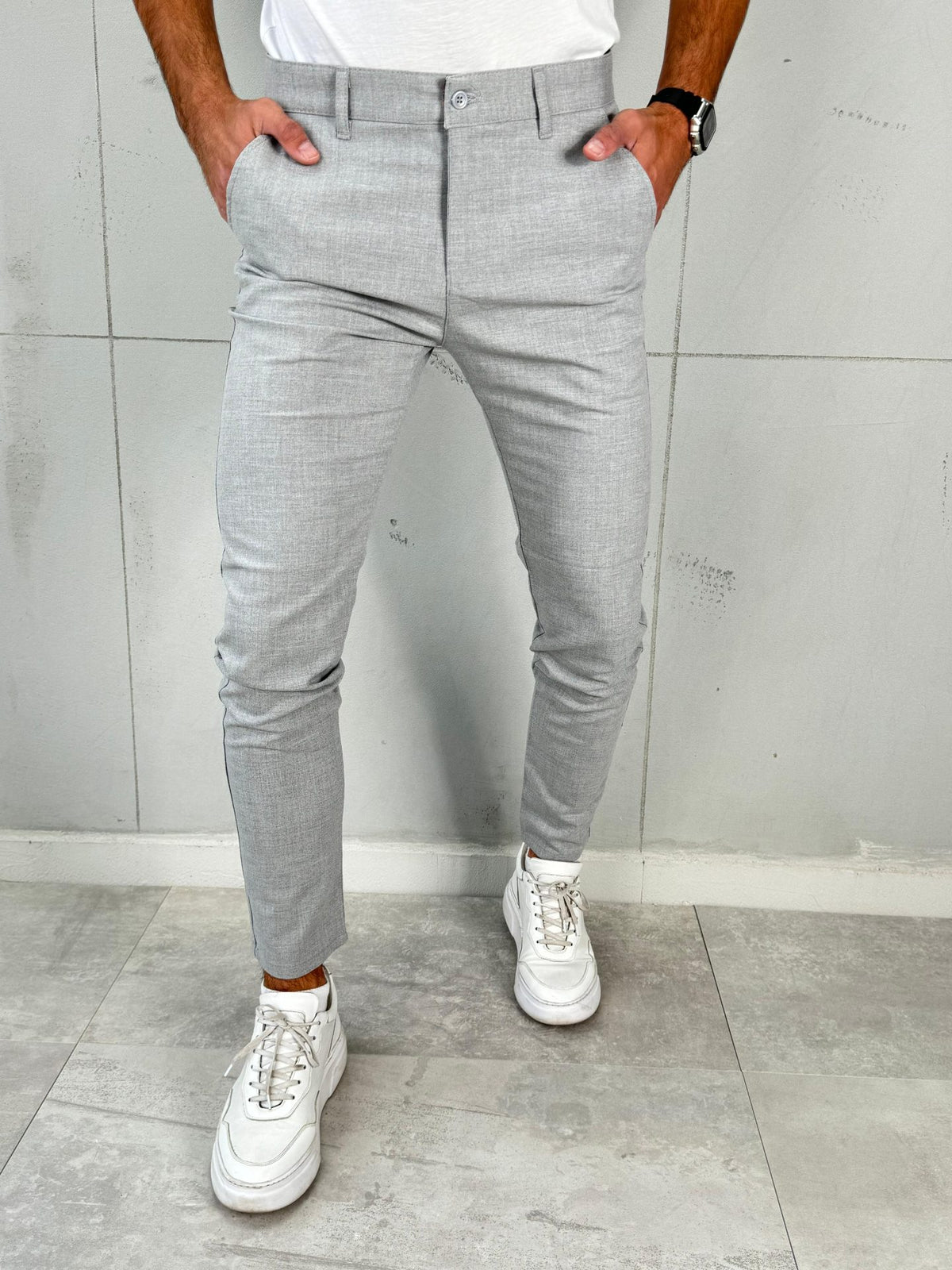 Elegantne pantalone VR 301 Siva