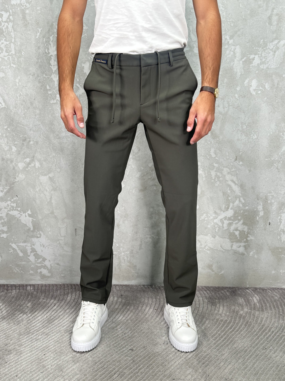 Milano pantalone Maslinasta - muške pantalone Verdi