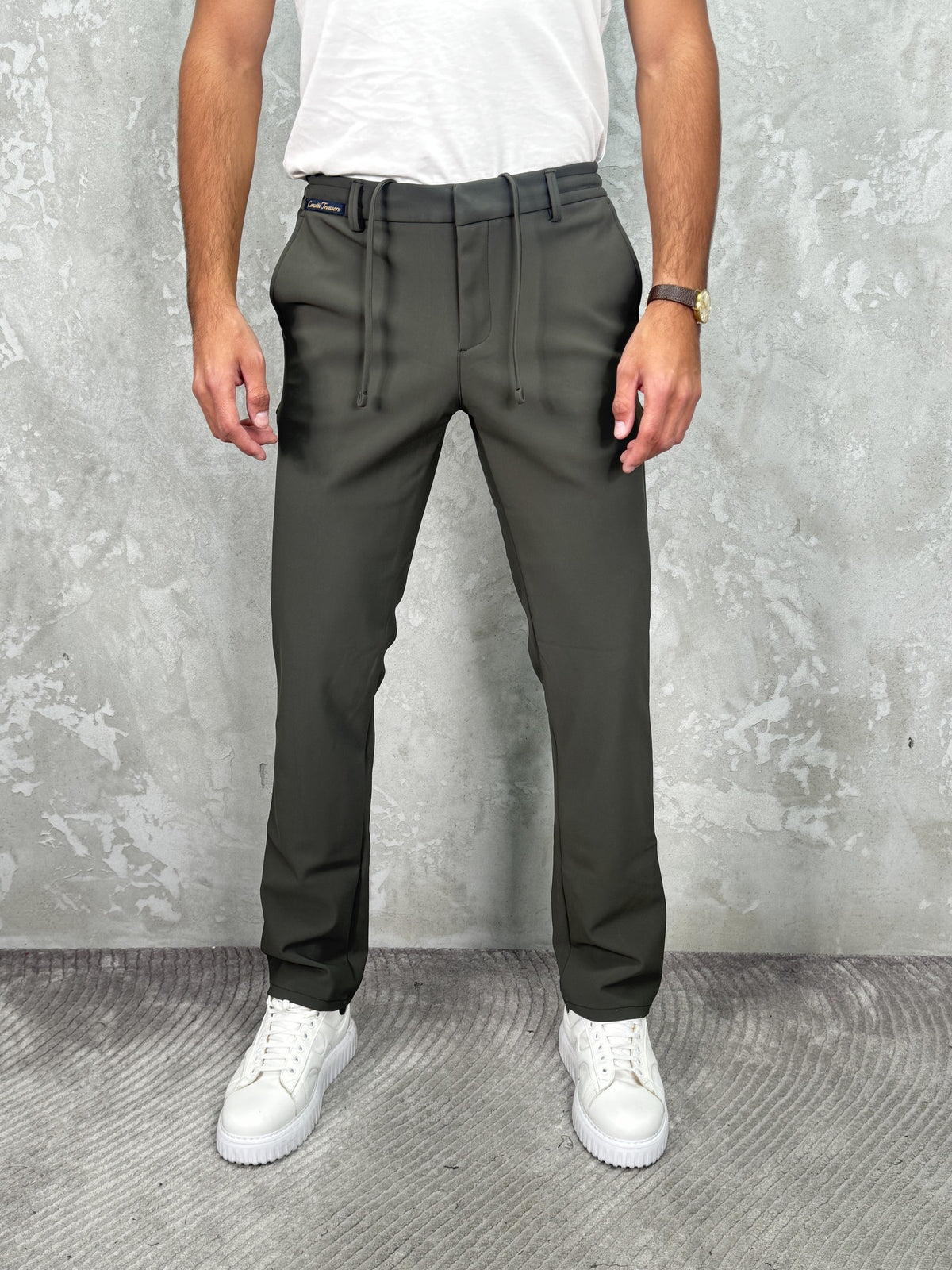 Milano pantalone Maslinasta - muške pantalone Verdi