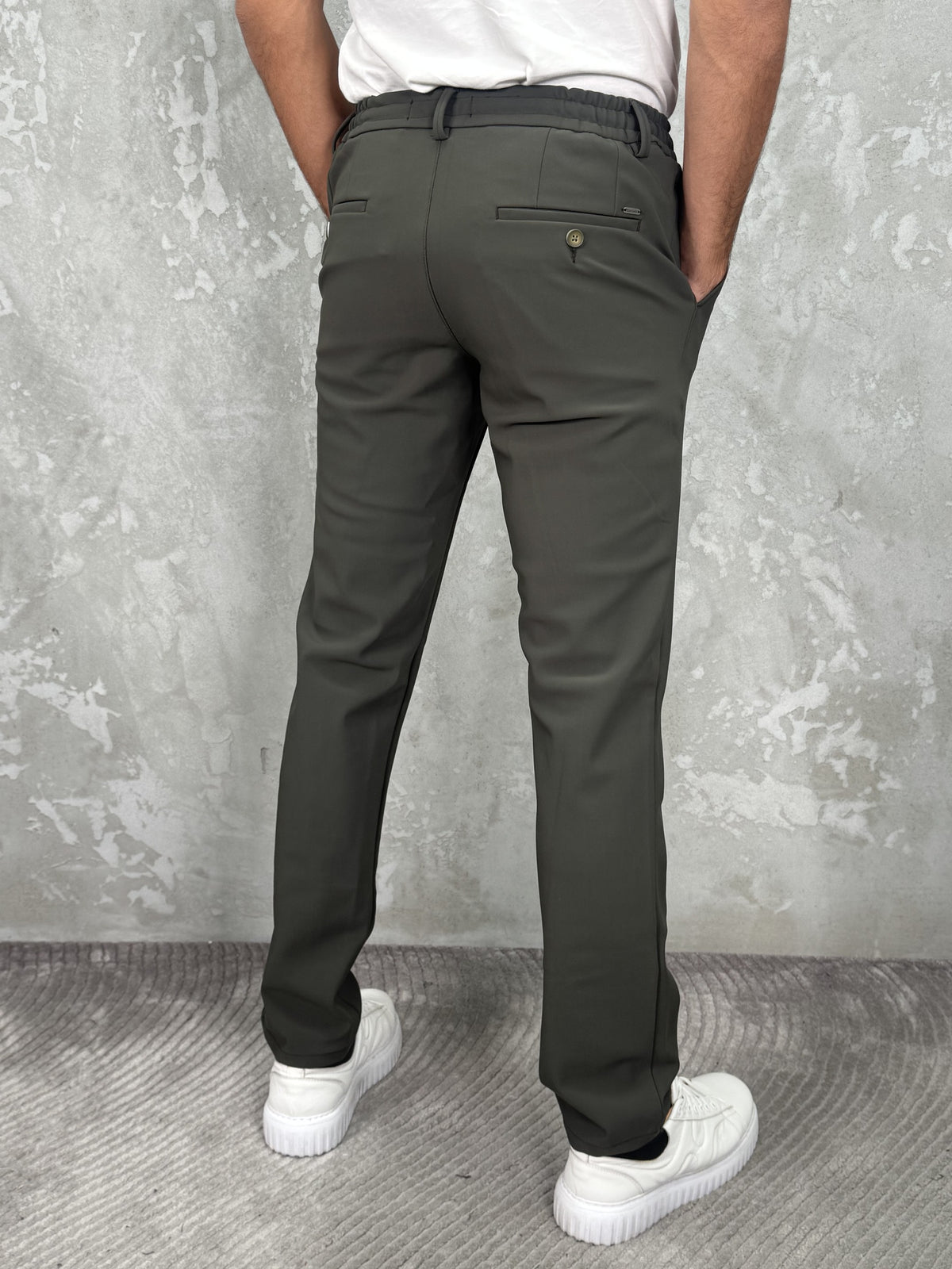 Milano pantalone Maslinasta - muške pantalone Verdi